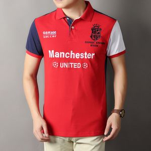 Designer's New Summer Favorite! Pure Cotton Turn-down Collar Polo Shirt with Unique and Stylish Embroidery Pattern Shows Men's Extraordinary Taste