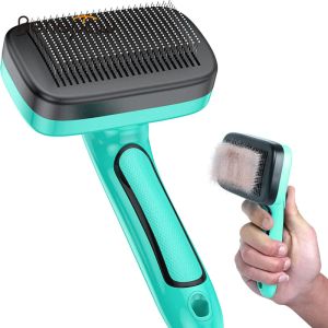 Combs Benepaw Self Cleaning Slicker Dog Brush Comfortable Massage Particle Pet Grooming Comb Remove Shedding Fur Mats Tangled Hair