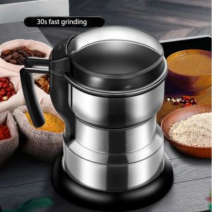 Tools High Power Coffee Grinder Manual Multifunctional Machine Filter Holder Stainless Steel Cafe Drip Beans Pepper Espresso Nut