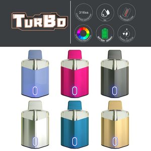 TURBO 5ml Rechargeable Disposable Vape Pen 300mAh Preheating Variable Voltage Ceramic Core Empty Vaping Device