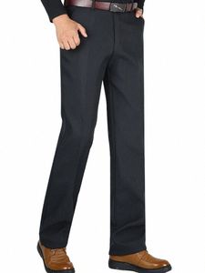 Mężczyźni Proste Casual Pants Slim Fit Busin Fi Stretch Spodery 2023 Nowy jesień zima męska odzież marki Plus Size Pants M4KI#