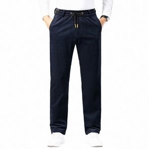 new Winter Men Corduroy Trousers Comfortable Trendy Smart Busin Leisure Man Pants Straight Leg Stretch Top quality big size z4q4#