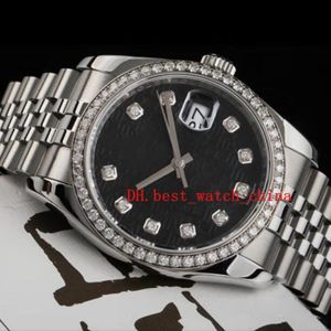 Titta på Asia 2813 Sport 116244 Men's Watch 31mm 36mm Ring med Diamond Automatic Mechanical Watche's Black Memorial Print 2908