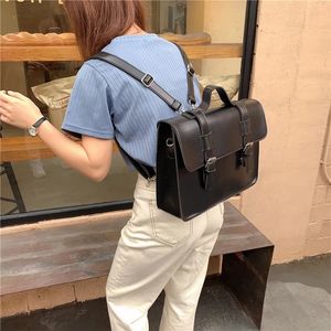 Корейская школьная сумка в консервативном стиле из искусственной кожи, женские сумки-мессенджеры, винтажные многофункциональные женские сумки на плечо 240323