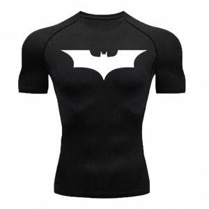 men's Compri Shirt Workout Sport Quick Dry Breathable Sweat-absorbing Tight Gym TShirts Fitn Elasticity Tops Tee Male L8bE#