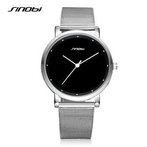 Sinobi masculino relógios de pulso moda simples masculino genebra relógio de quartzo aço inoxidável relógio casual preto montres hommes gota 251p