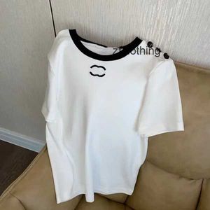 Womens Designer T Shirts For Women Shirt With Letter och Dot mode broderade bokstäver Summer Short Sleeved Top Tee Woman Clothing LXJZ