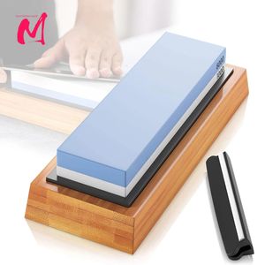 Knife Sharpener Whetstone Sharpening Stones Sliping Stone Water 2 Stages Pro Kitchen Tool 24010000 GRIT 240325