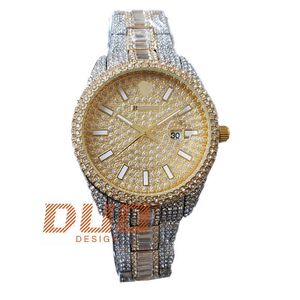 Pass diamond test Luxury Jewelry Watch 42mm Moissanite watch Full Diamond Keep real Designer Classic Hip hop Watch Sapphire mirror High quality Original With box