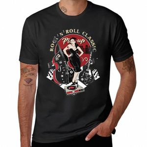 Rockabilly Pin Up Girl 1950-tal Sock Hop Party T-shirt Harajuku Sport Top Tee Novelty Travel Humor Eur Size A5TR#