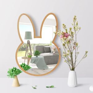 Lustro dzieci kreskówkowe lustro dekoracyjne łazienka jeleń królika w chmurze kształt akrylowego lustra kreatywne domowe dekoracje ścienne dla dzieci