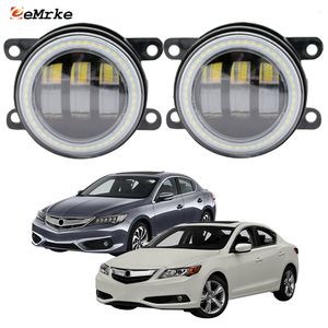 Eemrke LED Sis Farları Montajı 30W/ 40W Acura Ilx De 2013-2018 için Clear Lens Angel Gözleri Drl Araba Gündüz Çalışma Işığı 12V Sis Lambası