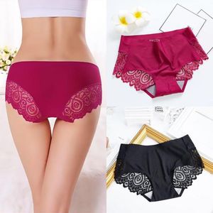 Lace Panties Thongs Seamless Cotton Breathable Briefs Plus Size Girl Ice Silk Underwear Sexy Briefs Plus Size5500096