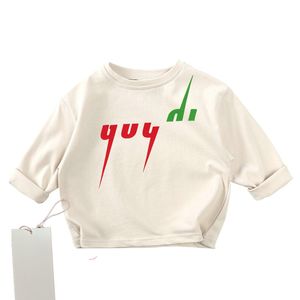 Kinder T-Shirt Designer Luxus 100% Baumwollkind-Hemd Jungen Kinder Outwear T-Shirt Girls Designer Geometrische Muster Kleidung