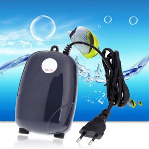Accessories 3W 5W Silent Adjustable Aquarium Air Pump 220V Fish Tank Oxygen Air Accessories Fish Aquatic Single Double Outlet Supplies
