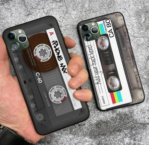 Capa cassete vintage estilo retrô para iphone se 6 6s 7 8 plus x xr xs 11 12 pro max silicone macio capa de telefone shell28676928164