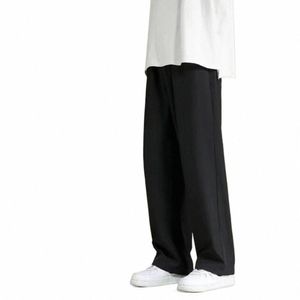 Pantaloni da uomo Pantaloni estivi morbidi Pantaloni con coulisse Quick Dry Pantaloni da uomo dritti Uomo Gnt 42sS #