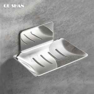 1.5mm Thick Stainless Steel Wall Soap Dish Box High Quality Kitchen Sponge Storage Shelf for Bathroom Shower Room Holder Tray 240312