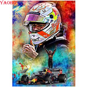 Stitch Diy 5D Diamond Pintura Max Verstappen Full Diamond Borderyer Cross Stitch Kits Mosaic Racing Picture of Rhinestone Decor