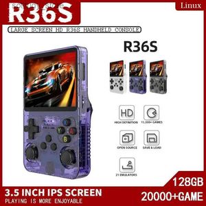 Przenośne gracze gier Open source R36S Retro Handheld Console Game Console Linux System 3,5-calowy ekran przenośny kieszonkowy gracz wideo 64 GB Gra Q240327