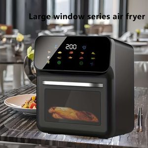 1pc US Plug Oil-Free Convection Oven Electric Dual Control Digital LCD Touch Intelligent Air Fryer, flera alternativ för att möta alla kök du vill ha, kan användas