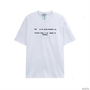 2024 Summer Men's T-shirts Lanvins Designer Kort ärm Crewneck Tees Fashion Casual Mens and Women's Premium Cotton Quick Dry Sports T Shirts FX8D