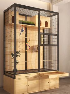 Terrarium Bird Cage Parrot Cage Extra duża Xuanfeng Special Pet Cage Drewniana luksusowa willa