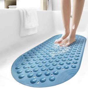 Коврики для ванны в ванне Shount Safety Safety Snonslip очень большой коврик для ванны с всасывающими стаканчиками.