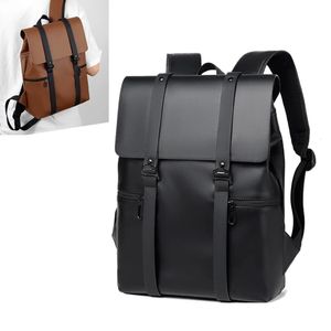 Män ryggsäck ryggsäck dagpack Satchel studentväska pu läder bärbar dator rese företag manliga skolbok väskor ryggsäck 240309