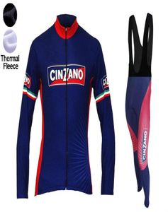 겨울 사이클링 의류 Cinzano 겨울 열 사이클링 저지 긴 양털 Maillot Ropa Ciclismo 겨울 자전거 유수 8782563