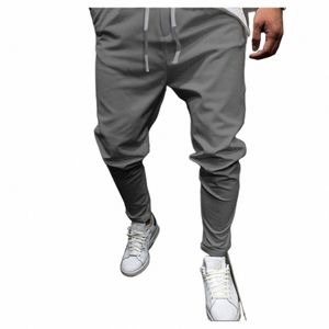 Sweatpants Cargo Pants Men Pocket Mid-midjare Linencott Sports Croped Trousers Men's Clothing Sports Pants Clothing Joggers X4UN#