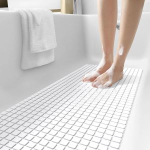 Mats DEXI NonSlip Bathroom Bath Mat Soft PVC Antiskid Shower Rug Waterproof Carpet With Suction Cup Home Decoration