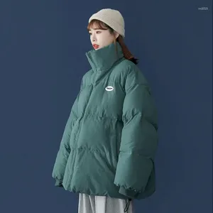 Damenjacken 2024 Kurze Winterjacke Frauen Warme Kapuze Daunen Baumwolle Puffer Parkas Weibliche Lose Outwear Baumwolle gefütterte Mäntel