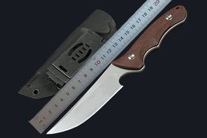 1 Pz Nuovo M7727 Coltello dritto di fascia alta 8Cr14Mov Stone Wash Lama a punta dritta Tang completo Micarta Maniglia di campeggio esterna Escursionismo Sopravvivenza Coltelli a lama fissa