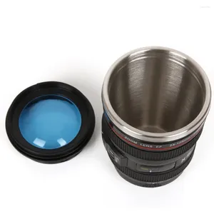 コーヒーポット耐久性のあるステンレス鋼の真空フラスク旅行マグカップ水茶カメラレンズタンブラー