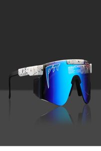 2021cycling Glasses varumärke rosröda solglasögon bred speglad linsram UV400 Protection8369268