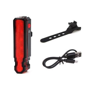 Światła rowerowe USB ładowalne przednie tylne rower Light Pająk laserowy LED tylne światło rowerowe lampa hełmowa