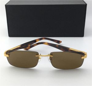 New fashion men designer sunglasses The Artist I metal square rimless frame glasses classic vintage style Top quality Come with ca1144950