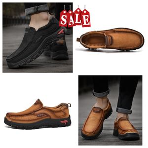 Nya modeförsäljningsskor för herrläder Gai Casual Shoes Business Loafers Lätt designer Mens överdimensionerade mjuka sulor andningsbara coola BigSize2024 EUR 38-51