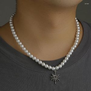 Pendant Necklaces Delicate Necklace Adornment Eye Catching Pearls Beaded Neckchain Jewelry