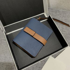 2024 Luxury Designer Leather Wallet Patchwork Calfskin Fashion Men Women Cards Holders Zipper Coin Pocket Purse with Box