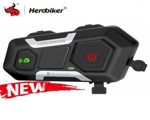 Herobiker Motorcycle Helmet Intercomo à prova d'água Wireless Bluetooth Intercom Motorcycle Headset para 3 passeios 1200m14979253