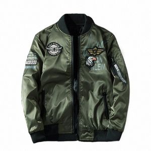 winter Bomber Jacket Men Military Pilot Jacket Badge Fi Double Side Wear Motorcycle Jacket Autumn Youth Men Clothing Pocket e0Zu#