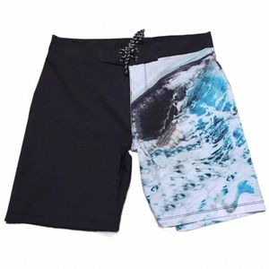 NOWOŚĆ FI RESURFEAR MENS Bermuda Szybkie sucha spandex Beach Spods Shorts Wodoodporne pnie pływania E883 x3vg#