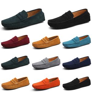 Mężczyźni swobodne buty Espadrilles Triple czarne białe wino czerwone granatowe khaki zamszowe skórzane trampki poślizg na butach na zewnątrz płaskie jogging 38-52 A003