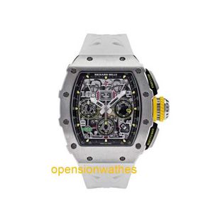 Richardmills Sports Mechanical Watch Swiss Automatyczne zegarki Richardmills Titanium Automatyczne zegarek Flyback Timer Wristwatch RM11-03 Męskie zegarek HB47