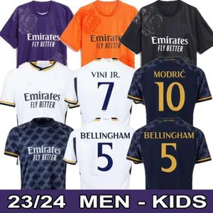 6Xl Xxs 24 Maglie da calcio Real Madrid BELLINGHAM VINI JR Versione per tifosi CAMAVINGA TCHOUAMENI VALVERDE ASENSIO MODRIC 23 24 Maglia da calcio Uomo Bambini Kit 83