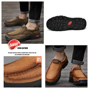 Novos sapatos de venda para homens couro genuíno gai sapatos de couro casuais mocassins de negócios leve designer de escalada de alta qualidade 38-51 homens legal 2024