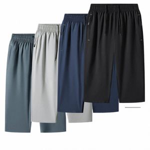 Pantaloncini neri da uomo da spiaggia Quick Dry da corsa per sport da spiaggia Nuovi 2024 per l'estate Pantaloni da palestra oversize classici casual Trouers Tuta K1XD #