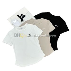 Summer Breathable T Shirt Women Short Sleeve Tees Letters Print Designer Tee Casual Style Tee